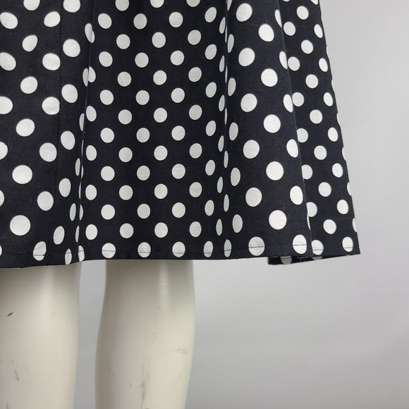 Black Polka Dot Fit & Flare Dress Size M - Picture 9 of 9